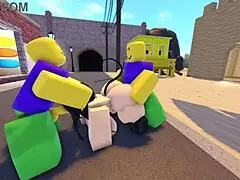 Emma Bent Over And Fucked By Three Guys On Whorblox Street