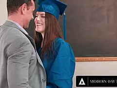 Modern-Day Sins: Student Fiona Frost Swallows Teacher’s Cum in Wild Graduation Fuck
