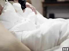 Does dirty stepmom help her stepson with big cock?