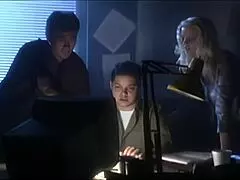 Fucking beauty blonde milf in fishnets, bent over for assfucking.