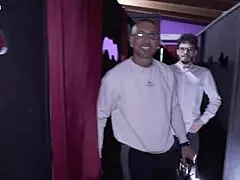 Two hot girls fucked hard by horny voyeurs!