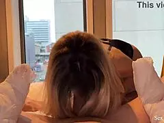 Kind stepmother assists stepson with broken arms by giving handjob and blowjob until he cums on bed