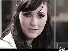 Two babes from girlsway explore lesbian pleasures with oral and fingering.