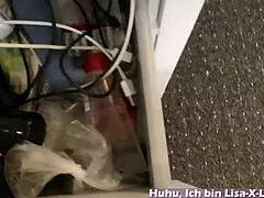 Wow! Deutsche Tochter Finds Mutter's Dildo and Masturbates Wildly at Home