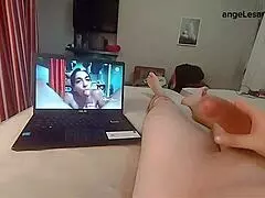 Reacting to my video with dick in ass, cousin masturbates and cums!