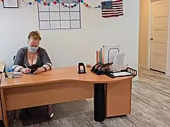 big ass boss lets janitor take off her panties and eat her pussy 😏