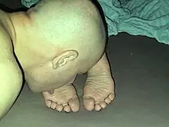 hey, he licked his stepmother's soles and came on them