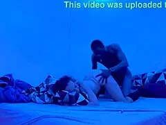 Thick Latina milf sucks big black cock.