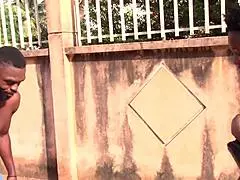 the cameroonian footballer surprises a spectator after the match