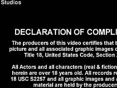 Lucky brunette slut in blowbang cumshot.