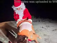 santa claus brings merry christmas to diverse amateurs