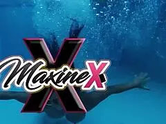 Maxine X Feels Intense Pleasure Playing With Her Pussy By The Pool