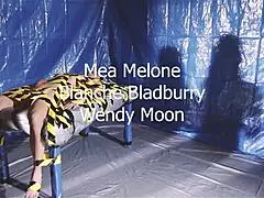watch mea melone, blanche, and wendy in this anal orgy with the guy.