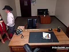 Principal Fucks Milf During Halloween Party In His Office?