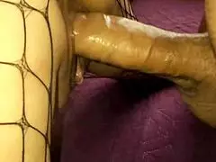 Naked milf in stockings rides for first casting