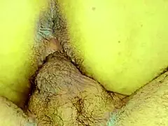 Fucking and cumming inside my friends wife with shaved pussy and monster cock