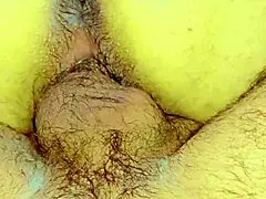 Fucking and cumming inside my friends wife with shaved pussy and monster cock