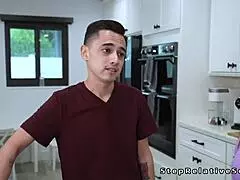 Stepson and stepmom in roleplay scene