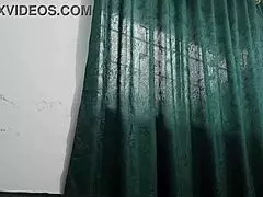 Butt Plug Stretches Latina Anus While Tits Sweat