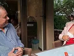 amateur cuckold watches wife fuck older stranger bareback in hotel