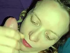 milf receives facial after face fucking
