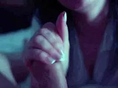 Beautiful Girl Sucks Her Man's Monster Cock Sloppily. Deepthroat Gagging Cum.