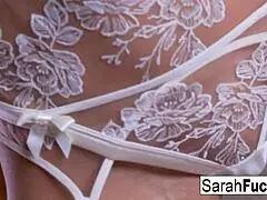 bangin hot sarah plays with her pussy in solo time