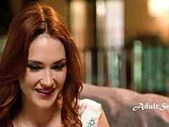 redhead moves back home but this time she wants to date her stepmom with wet pussy fucking