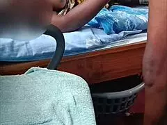 real african amateur couples share huge cumshot in sheer lingerie