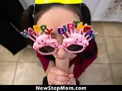 wanna see stepmom and stepsister cheer up stepson with a naughty private party at newstepmom?