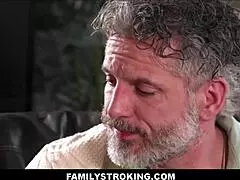 Cute Teen Stepdaughter in Familystroking Scene