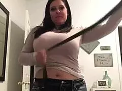 Feeling The Rush As Clothes Rip Off, Revealing Big Tits And Tattoos In Homemade Striptease