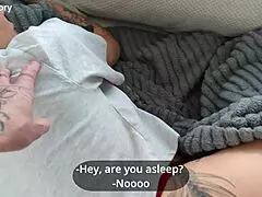 my stepmom was relaxing on the couch after a party and i took full advantage of her ass