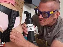 fakehub - super hot big tits blonde has anal sex after soaking her panties