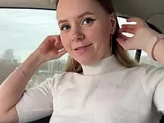 Russian Prostitute Deepthroats In Car POV