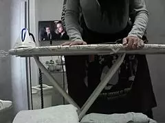 Desperate housewife has an orgasm during a normal working day at home!