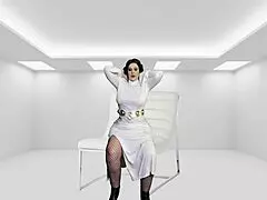 granny princess leia deep throats darth's dick in costume