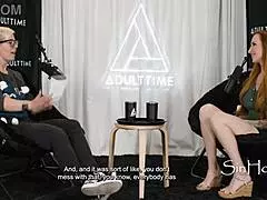 Redhead pornstar Sophia Locke returns for casting interview with Bree Mills