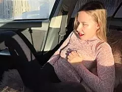 My future wife relaxes outdoors in public.