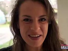 busty brunette milf lilly m sucks hard cock and swallows cum