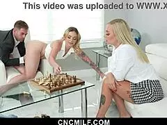 Freeusing My Sexy Stepmom And Stepsister While They Play Chess - Cncmilf