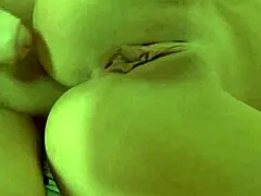 Fucking a stunning blonde girl in sexy lingerie.