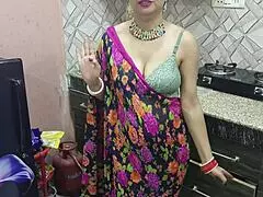 desi indian bhabhi cheats on husband, gets pounded by brother-in-law in kitchen. full hindi audio movie included.