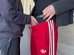 Accidental homemade encounter with the neighbor in the laundry room