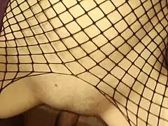 Is this sexy 40-year-old wife in stockings teasing us with her beauty?