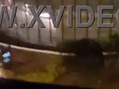 Petite babe masturbates openly by hotel window for all to see.