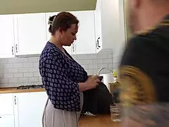 Hot naughty girl lures stepmom’s lover into a wild threesome mouth-fuck.