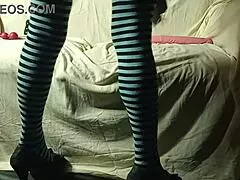 beautiful brunette latina uses big dildo for self-pleasure