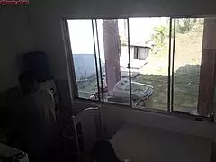 Cuckold Washes Dishes While Wife Bangs Big Black Cock