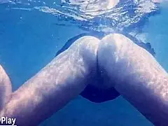 pool creampie underwater surprise